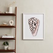 "Modern Marble Cone Shell" - Art Print in Misty Rose by Artsy Canvas Girl Designs - In a Room