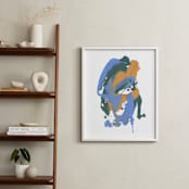 "Beta" - Art Print in Blue by Misty Hughes - In a Room