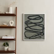 "Contemporary Chandelier" - Art Print in Charcoal by Camille Pietrow - In a Room