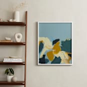"Abstract Botanical Daffodils" - Art Print in dark yellow by Caryn Owen - In a Room