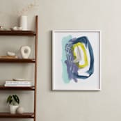 "Infinity Portal" - Art Print in Blue by Misty Hughes - In a Room