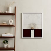"The Golden Sunset" - Art Print in Blood Maroon by Faiza Khan - In a Room