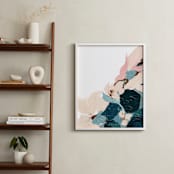 "Abstract Botanical Winter" - Art Print in Turquoise by Caryn Owen - In a Room