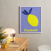 "My Fruity Family" - Personalized Art Print in Lemon by Marta Crea - In a Room