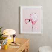 "PINK 2" - Art Print in Flamingo Pink by Rega - In a Room