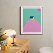 "Dia y Noche I" - Art Print in Pink, Green by Marta Crea - In a Room