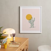 "Saguaro I" - Art Print in Blush by Erika Firm - In a Room