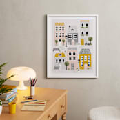 "Little Town" - Art Print in Blush by Iveta Angelova - In a Room
