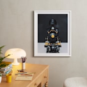"All Aboard!" - Art Print in railway black by Alicia Abla - In a Room