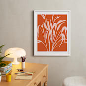 "Partial Sun" - Art Print in Persimmon by sue prue - In a Room