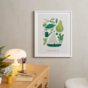 "Ten Green Things" - Art Print in Green by Ana Peake - In a Room