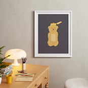 "Honey Bear" - Art Print in Kitchen Counter Black by Elliot Stokes - In a Room