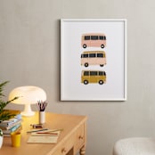 "Vintage Van Crew" - Art Print in Dusty Rose by Alicia Schultz - In a Room
