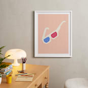 "3-D glasses" - Art Print in Retro Pink by Elliot Stokes - In a Room