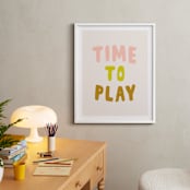 "Time to Play" - Art Print in Peach by Alicia Schultz - In a Room