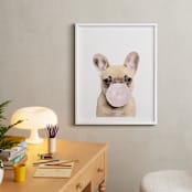 "Bubblegum animals" - Art Print in white by Maja Cunningham - In a Room