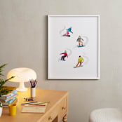 "The Boarders" - Art Print in Fresh Snow by Haley Mistler - In a Room