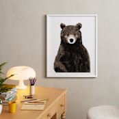 "Baby Animal Bear" - Art Print in Woodland Brown by Cass Loh - In a Room