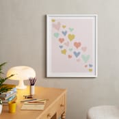 "wave of love" - Art Print in Charming Pink by Kasia Labocki - In a Room