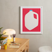 "Two Percent Milk" - Art Print in Cherry by Elliot Stokes - In a Room