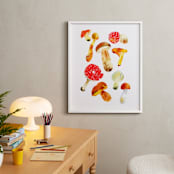 "Forest mushrooms" - Art Print in Fox orange by Alexandra Dzh - In a Room