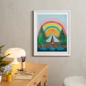 "Camp Rainbow" - Art Print in sky by Shirley Lin Schneider - In a Room