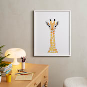 "baby animal.giraffe" - Art Print in merigold by Cass Loh - In a Room
