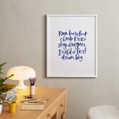 "Run Barefoot" - Art Print in Bright Denim by Roann Mathias - In a Room