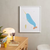 "Narwhal Art" - Art Print in Multi Colored by Rebecca Marchese - In a Room
