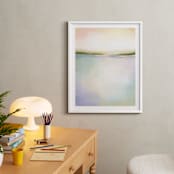 "Coral Bay" - Art Print in Coral Pink by AlisonJerry - In a Room
