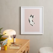 "Feline" - Art Print in Blush by Vivian Yiwing - In a Room