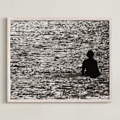 "Scenes from Eilat 2018, 10" - Art Print in Sunset silhouette by Tal Paz-Fridman - Framed