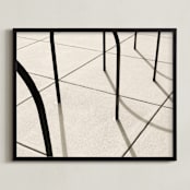 "Curves and Lines" - Art Print in Sepia by Megan Monismith - Framed