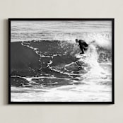 "No More Waiting" - Art Print in Black & White by Carole Crohan - CaroleeXpressions - Framed
