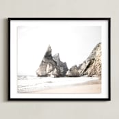 "Praia da Ursa" - Art Print in Storm Gray by Hi Uan Kang Haaga - Framed