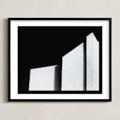 "Architecture Noir" - Art Print in deep black by Kaitie Bryant - Framed