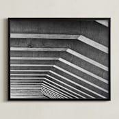"Light and Shadow" - Art Print in Cement Gray by Krissy Bengtson - Framed