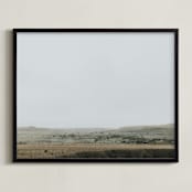 "Landscape under Fog" - Art Print in sage bouquet by Alicia Abla - Framed