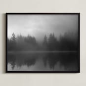 "Fog Reflection" - Art Print in Grey by Jennifer Morrow - Framed