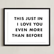 "News Flash" - Art Print in Newsprint by hi-lighter inc. - Framed