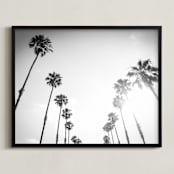 "California Palms" - Art Print in black by Lauren Armellini - Framed