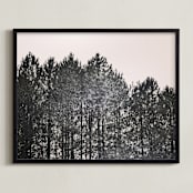 "Pines" - Art Print in Porcelain White by K.Short - Framed