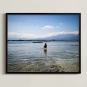 "life on gili" - Art Print in one color by Monica Gussow - Framed