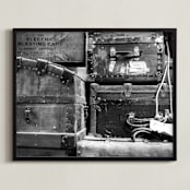 "Old World Travelers" - Art Print in Black and White by Janet Cruz - Framed