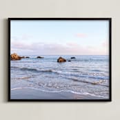 "Malibu Dreaming" - Art Print in Sky Blue by Kathy Par - Framed