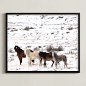 "Desert Devotion" - Art Print in Desert Snow by Leslie Le Coq - Framed