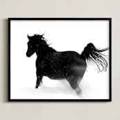 "Thunder Storm" - Art Print in Thunder Black by Leslie Le Coq - Framed