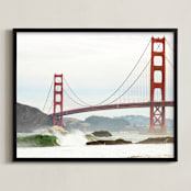 "The Icon" - Art Print in Ocean Greens by Elan Alvarez Sherman - Framed