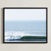 "Offshore" - Art Print in Ocean Blue by Elan Alvarez Sherman - Framed