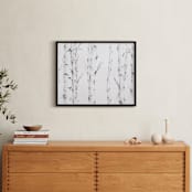 "Birch Story" - Art Print in Birch Grey by jinseikou - In a Room